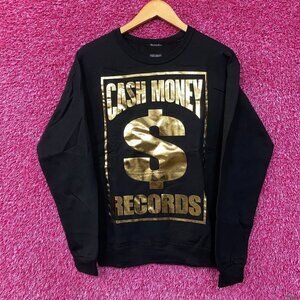 Cash Money Records Gold Foil Logo Crewneck Sweater Small